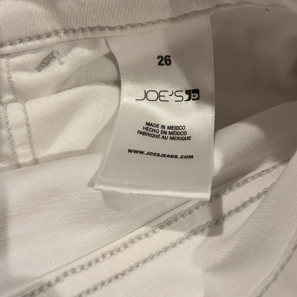 JOE JEANS HIGH RISE STRAIGHT CROP WHITE JEANS RAW HEM SIZE 26 - Picture 11 of 11